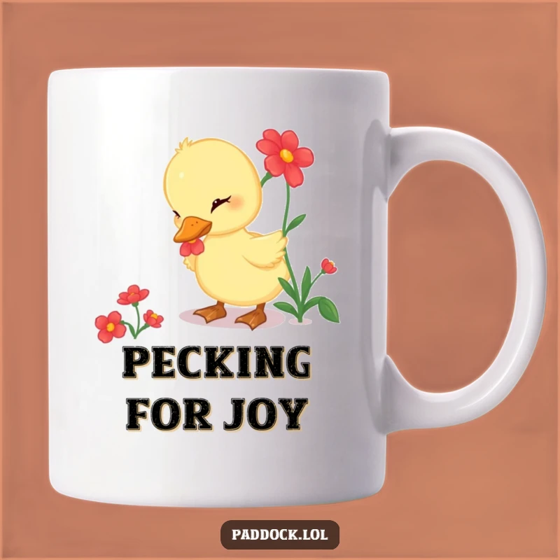 Funny Duckling Flower Mug - Curious Nature Lover's Perfect Gift