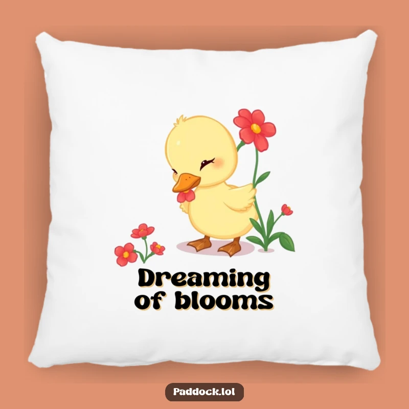 Comfy Funny Duckling Flower Pillow - Soft, Cute Gift for Nature Lovers