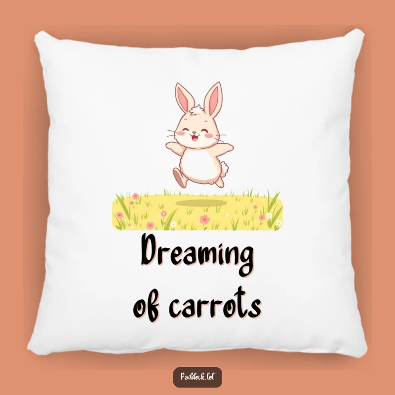 Funny Bunny Hopping Pillow - Cute Joyful Rabbit Cushion for Sweet Dreams