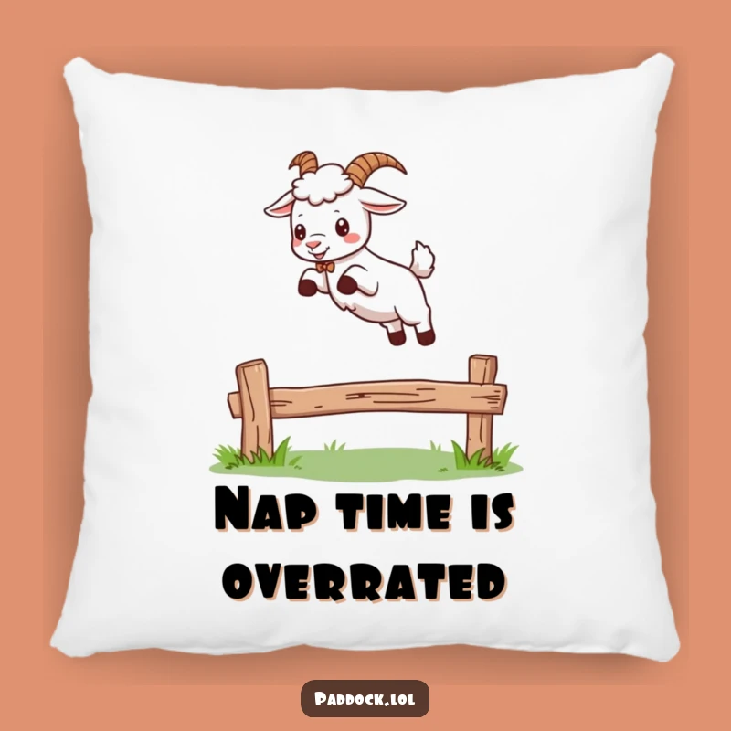 Funny Goat Leaping Pillow - Cute Jumping Animal Cushion for Cozy Fun
