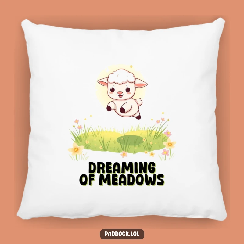 Funny Playful Lamb Pillow: Cozy Meadow Accent, Adorable Funny Gift