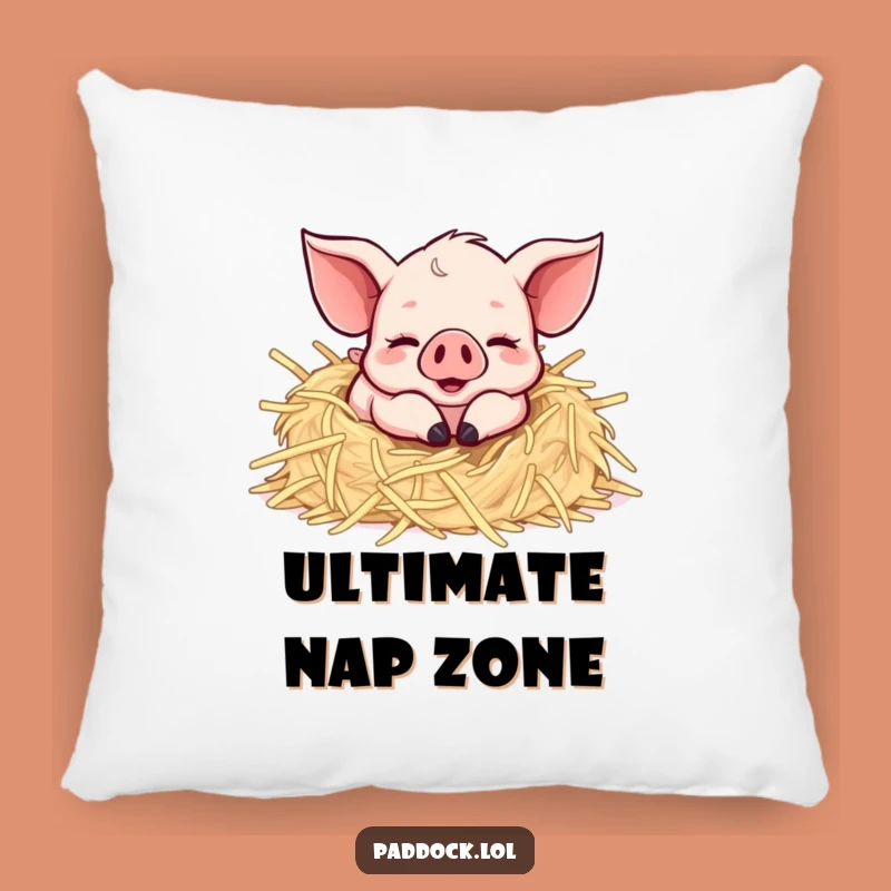 Funny Happy Piglet Pillow: Cozy Farm Comfort, Adorable Funny Gift