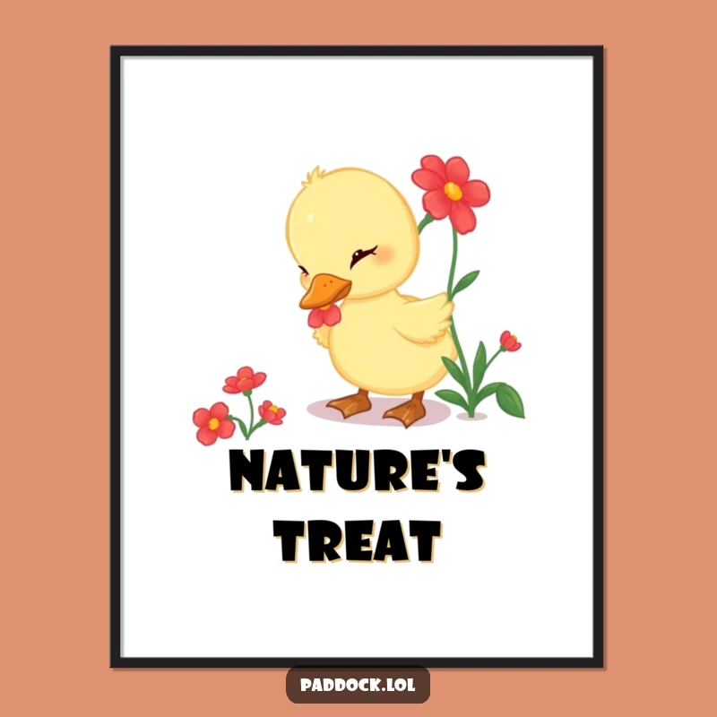 Funny Duckling Flower Digital Art - Instant Nature Decor, Perfect Gift