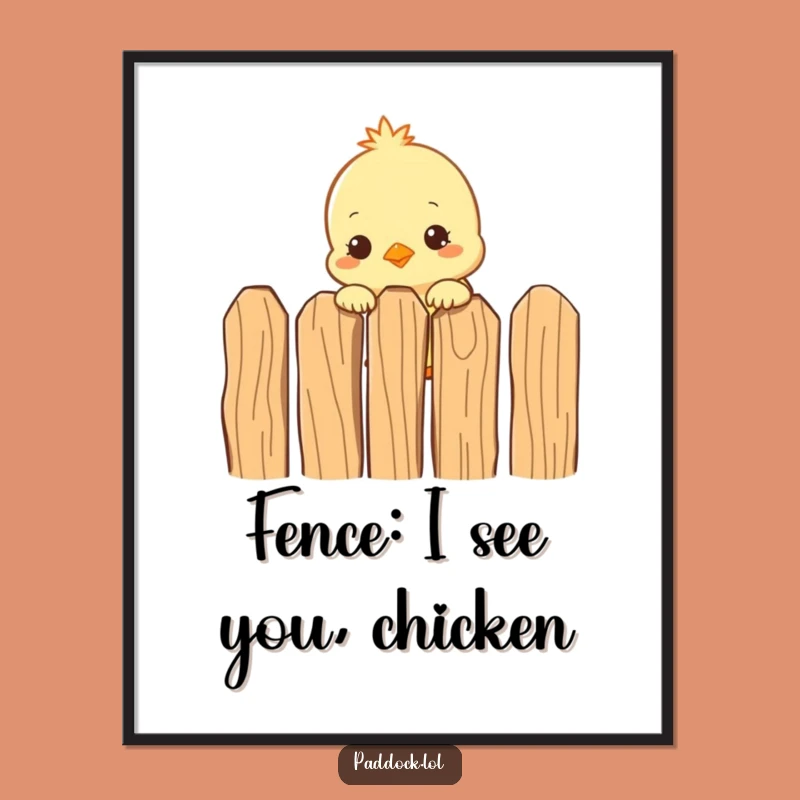 Funny Free Printable Wall Art: Curious Chick Peeking, Quirky Downloadable Decor for Your Home