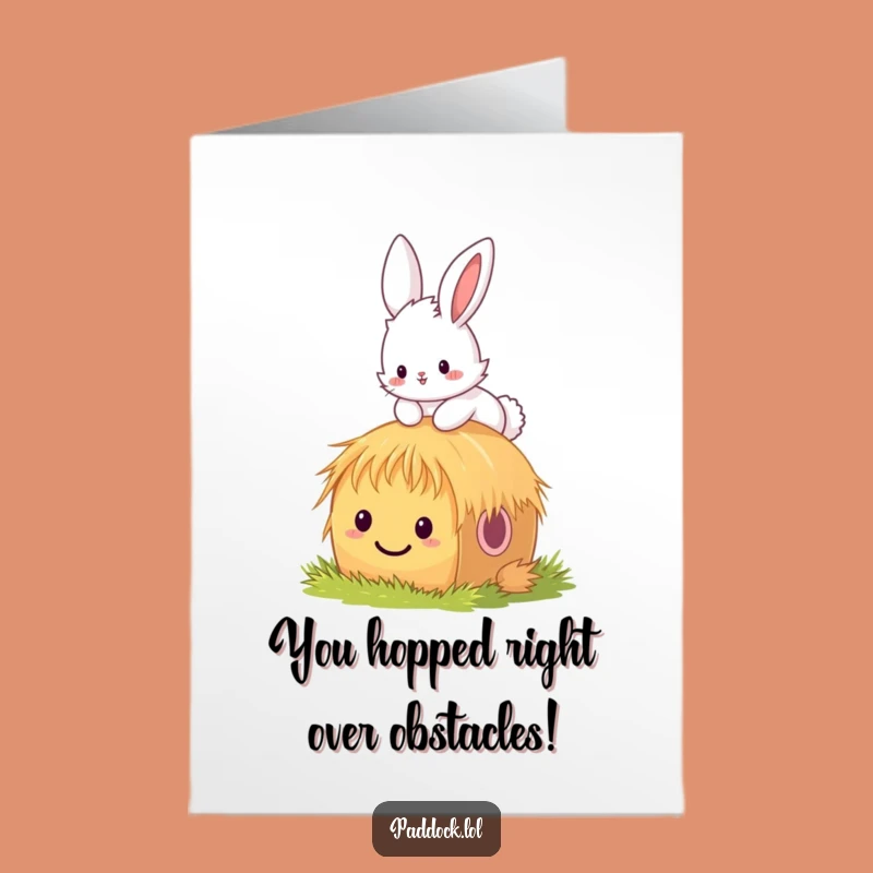 Congrats Bunny Card Free Printable: Cheerful Animal DIY Downloadable for Wins