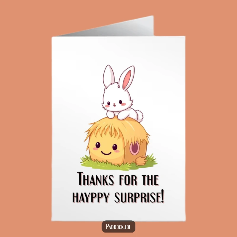 Thank You Bunny Card Free Printable: Cute Animal DIY Downloadable Gift for Thanks