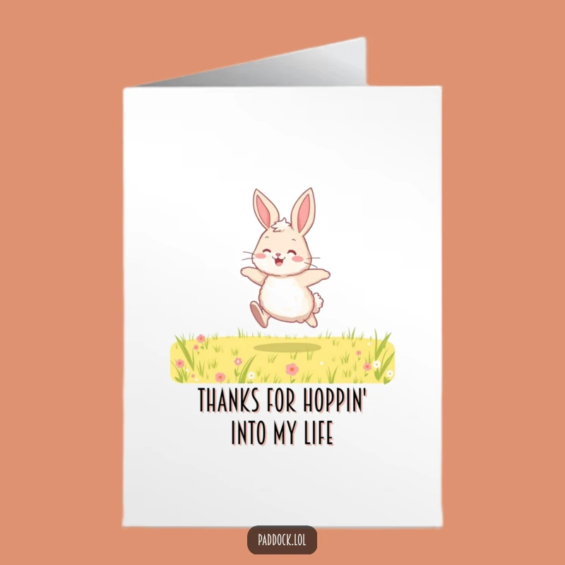 Free Printable Thank You Card: Bunny's Hop of Thanks, Downloadable Gift!