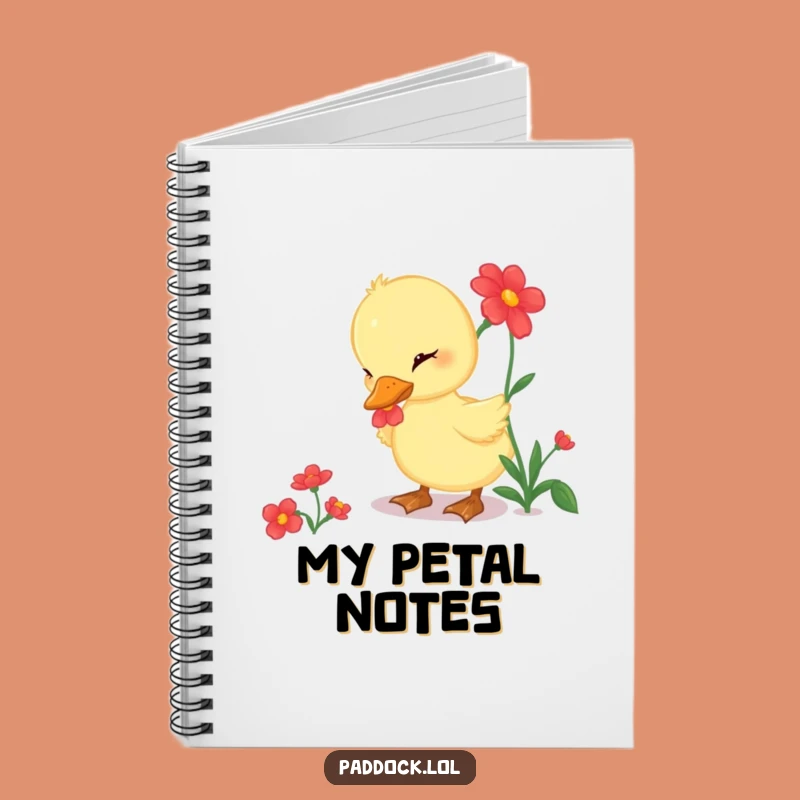 Funny Duckling Flower Notebook - Journal Your Curiosity, Nature Gift