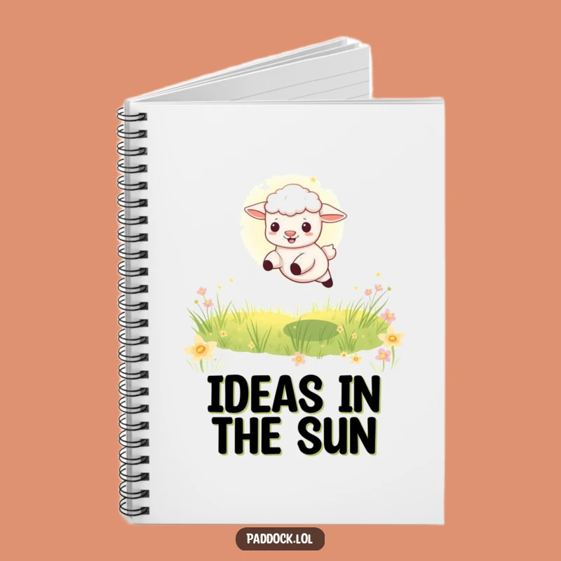 Funny Playful Lamb Notebook: Meadow Journal, Ideal Funny Gift